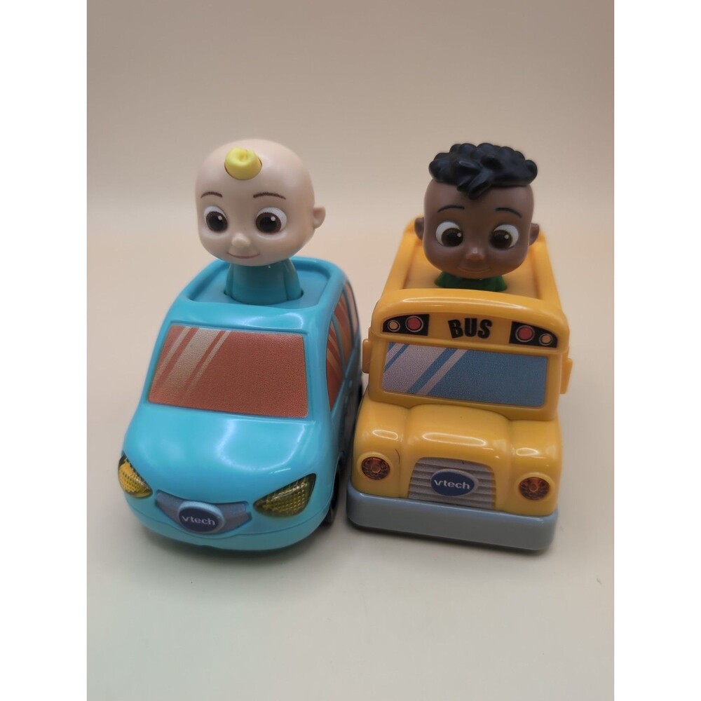 VTech CoComelon Go! Go! Smart Wheels Vehicles JJ's Tractor and Cody's School Bus